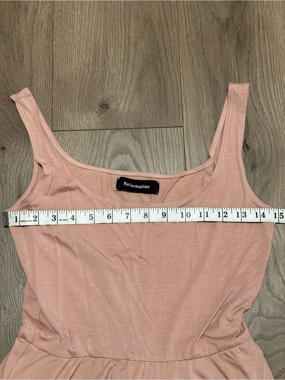 Reformation Rou Blush Pink Fit & Flare Midi Dress Size M Tencel Minimalist - Picture 6 of 8